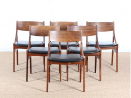 Set of 6 scandinavian chairs in rosewood by  H. Vestervig Eriksen