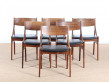 Set of 6 scandinavian chairs in rosewood by  H. Vestervig Eriksen