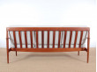 Banquette  scandinave 3 places  en teck modèle PJ56/3 (Revêtement au choix)