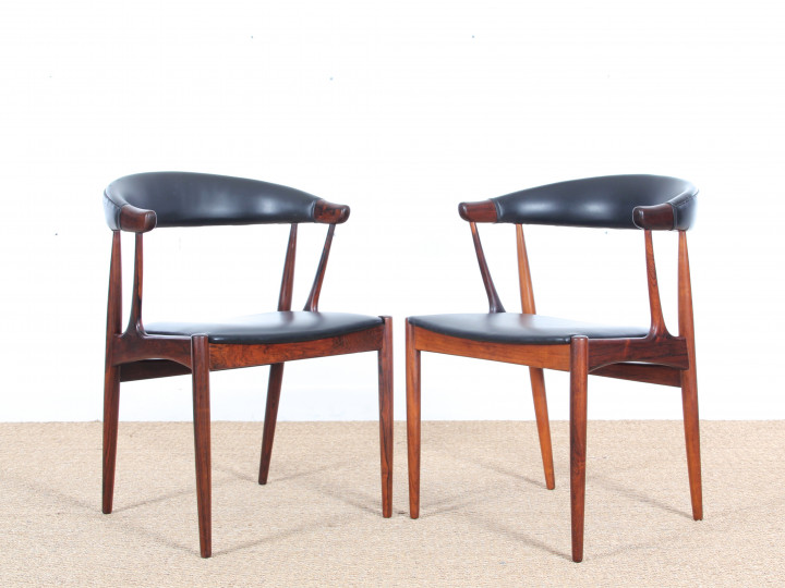 Mid-century modern  armchair in Rio rosewood by Johannes Andersen