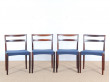 Suite de 4 chaises en palissandre de Rio