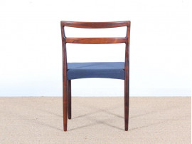 Mid-Century Modern scandinavian set of 4 dining chairs in Rio rosewood by Harry Østergaard 