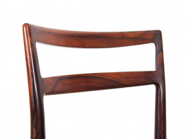 Mid-Century Modern scandinavian set of 4 dining chairs in Rio rosewood by Harry Østergaard 