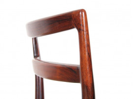 Mid-Century Modern scandinavian set of 4 dining chairs in Rio rosewood by Harry Østergaard 