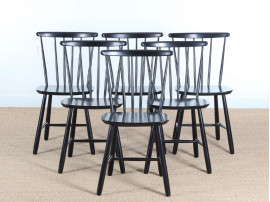 Mid-Century Modern scandinavian set of 6 Nesto dining by  Nässjö stolfabrik