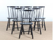 Mid-Century Modern scandinavian set of 6 Nesto dining by  Nässjö stolfabrik