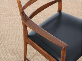 Mid-Century Modern scandinavian pair of armchairs in Rio rosewood by Tøbjorn Afdal, Model 113 A