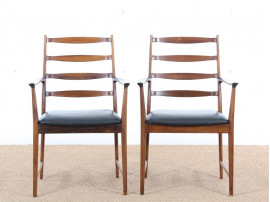 Mid-Century Modern scandinavian pair of armchairs in Rio rosewood by Tøbjorn Afdal, Model 113 A