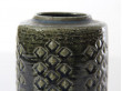 Mid-Century Modern ceramic dark green vase by Per and Annelise Linnemann Schmidt for Palshus