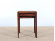 Mid-Century  modern  nesting tables in Rio rosewood by Johannes Andersen