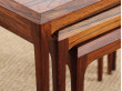 Mid-Century  modern  nesting tables in Rio rosewood by Johannes Andersen