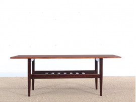 Table basse scandinave en palissandre de Rio.