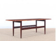 Table basse scandinave en palissandre de Rio.