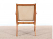 Mid-Century  modern  pair of arm chairs in teak and alcantara by Jacob Berg