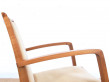 Mid-Century  modern  pair of arm chairs in teak and alcantara by Jacob Berg