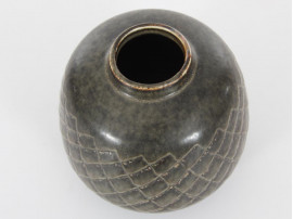 Mid-Century Modern ceramic round vase by Carl-Harry Stalhane for Rorstrand
