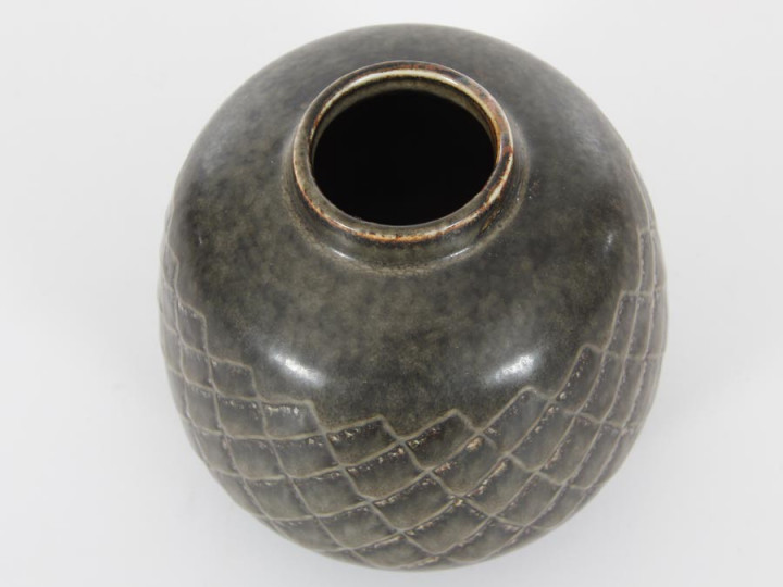 MidCentury Modern ceramic round vase by CarlHarry Stalhane for