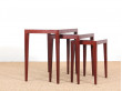 Mid-Century  modern  nesting tables in mahogany by Severin Hansen