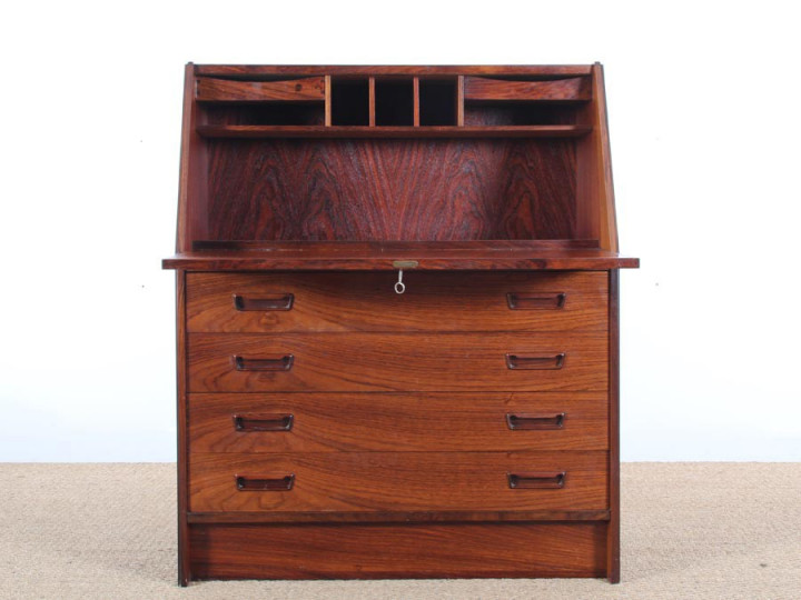 Mid-Century Modern Danish secretary in Rio rosewood by Dyrlund