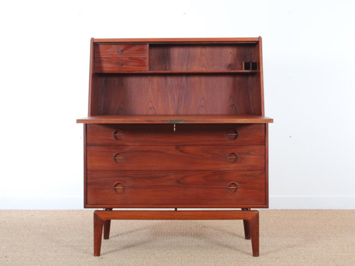 Mid-Century Modern Danish secretary in teak by Arne Hovmand-Olsen 