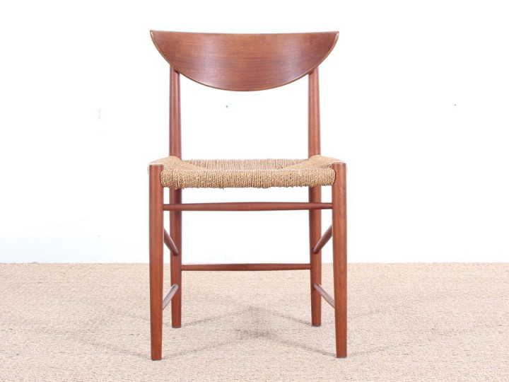 Mid-Century Modern Danish set of6 chairs in teck model 316 by Hvidt & Mølgaard Nielsen