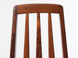 Mid-Century Modern Danish set of 4 chairs in Rio rosewood model Eva by Niels Kofoed 