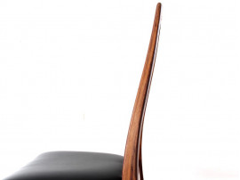 Mid-Century Modern Danish set of 4 chairs in Rio rosewood model Eva by Niels Kofoed 