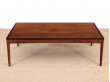 Grande table basse scandinave en palissandre de Rio