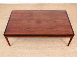 Grande table basse scandinave en palissandre de Rio