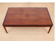 Grande table basse scandinave en palissandre de Rio