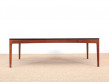 Grande table basse scandinave en palissandre de Rio