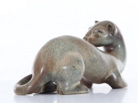 Mid modern scandinavian ceramic. Ferret by Gunar Nylund