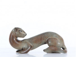 Mid modern scandinavian ceramic. Ferret by Gunar Nylund