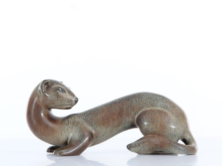 Mid modern scandinavian ceramic. Ferret by Gunar Nylund