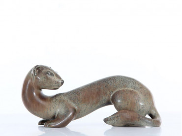 Mid modern scandinavian ceramic. Ferret by Gunar Nylund