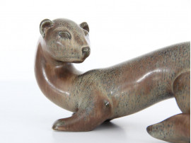 Mid modern scandinavian ceramic. Ferret by Gunar Nylund