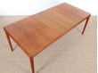 Mid-Century Modern danish extendable dining table in teak by H.W. Klein, 6/8 seats