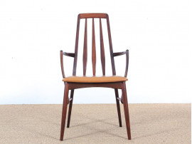 Mid-Century Modern Danish pair of armchairs in Rio rosewood model Eva by Niels Kofoed 