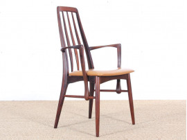 Mid-Century Modern Danish pair of armchairs in Rio rosewood model Eva by Niels Kofoed 