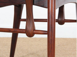 Mid-Century Modern Danish pair of armchairs in Rio rosewood model Eva by Niels Kofoed 