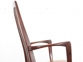 Mid-Century Modern Danish pair of armchairs in Rio rosewood model Eva by Niels Kofoed 