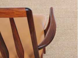 Mid-Century Modern Danish pair of armchairs in Rio rosewood model Eva by Niels Kofoed 