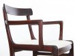 Mid-Century Modern Danish pair of armchairs in mahogany model Rungstelund by Ole Wanscher.