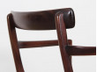 Mid-Century Modern Danish pair of armchairs in mahogany model Rungstelund by Ole Wanscher.