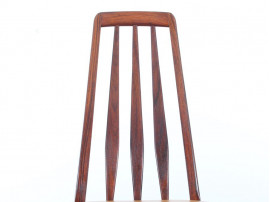 Mid-Century Modern Danish set of 6 chairs in Rio rosewood model Eva by Niels Kofoed 