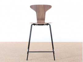 Tabouret de bar scandinave modèle Munkegaard. Nouvelle édition. H 63/77 cm. 