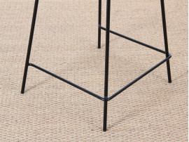 Tabouret de bar scandinave modèle Munkegaard. Nouvelle édition. H 63/77 cm. 