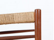 Suite de 4 chaises scandinaves en teck et cordage