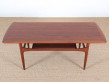 Table basse scandinave en teck.