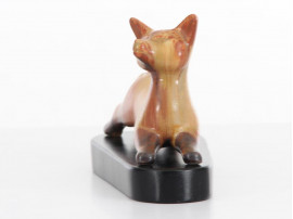 Mid modern scandinavian ceramic. Ferret by Gunar Nylund